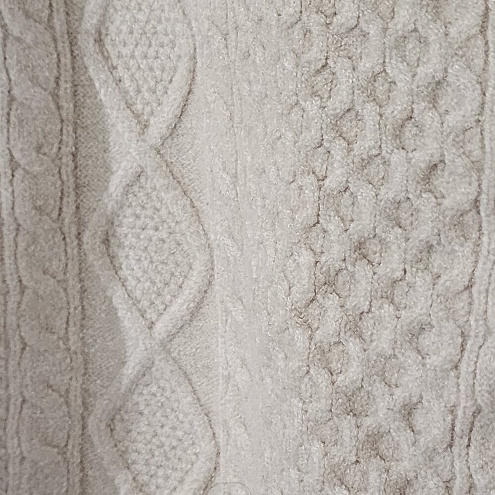 Mock Neck Cropped Cable Knit Sweater Academia - Picture 2 of 7